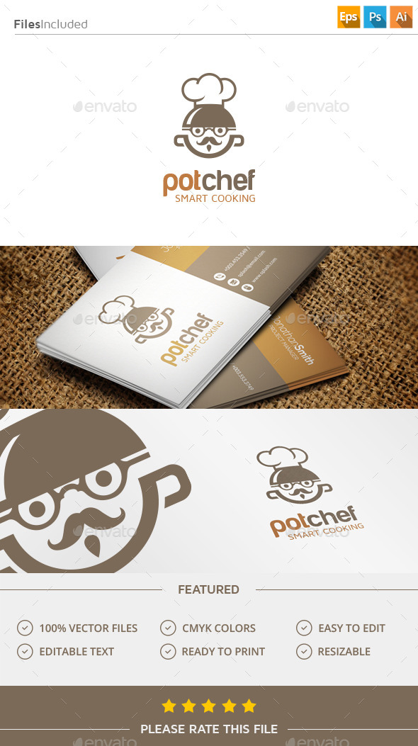GraphicRiver Chef Logo 11404347 GraphicRiver Chef Logo 11404347