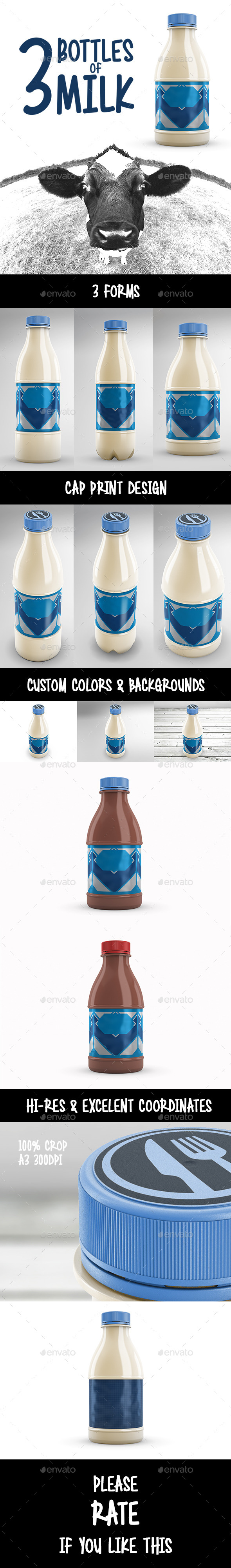 GraphicRiver Bottles of Milk 11409486 GraphicRiver Bottles of Milk 11409486