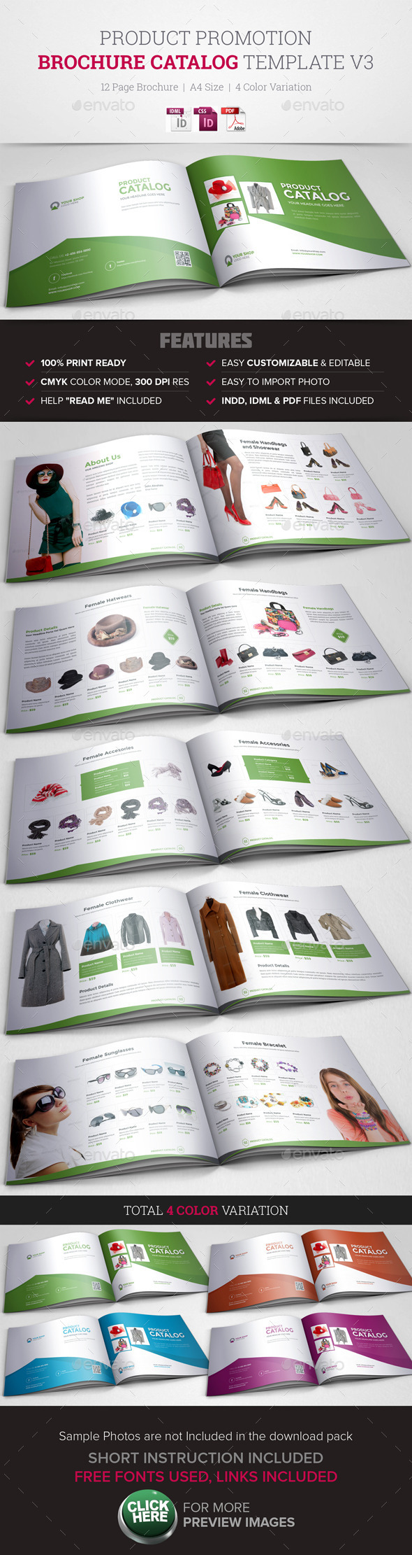 Product Promotion Catalog InDesign Template v3 (Corporate)