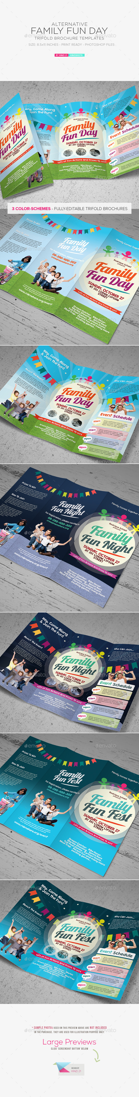 Family Fun Day Trifold Brochures (Informational)