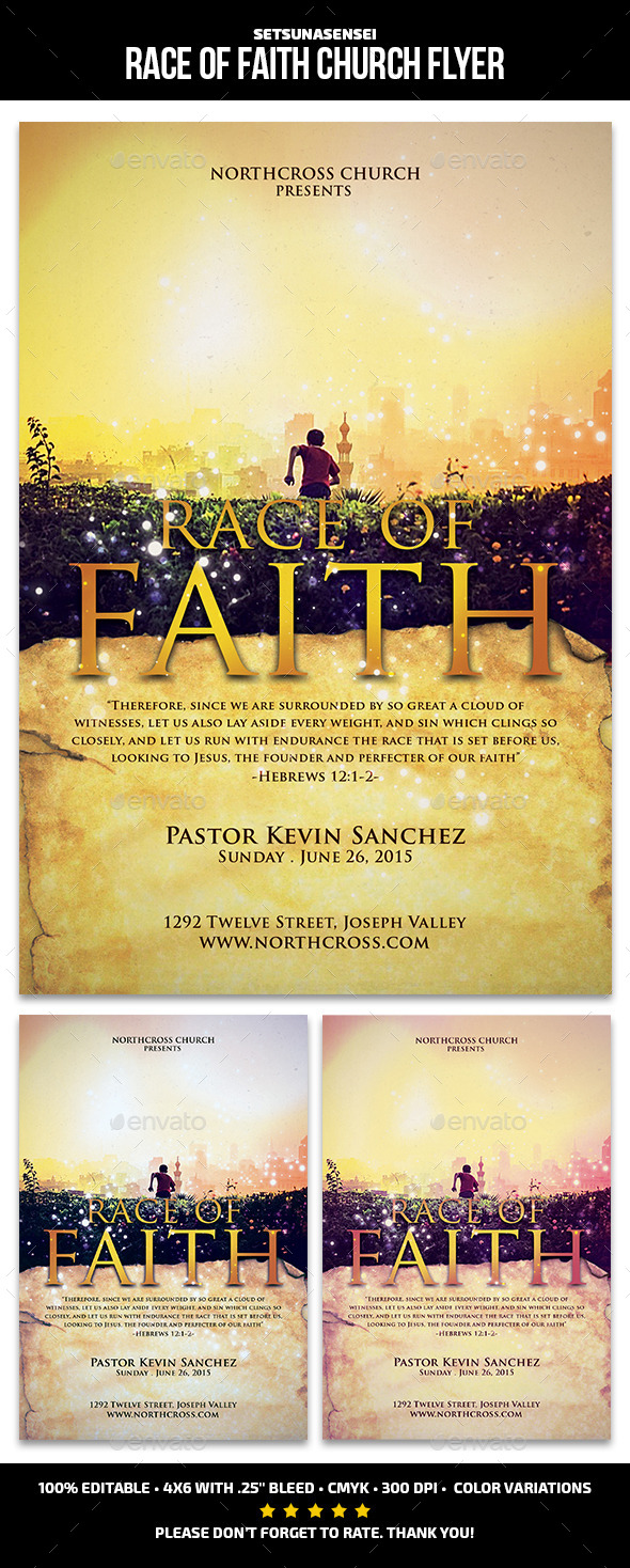 Race of Faith Church Flyer (Church)