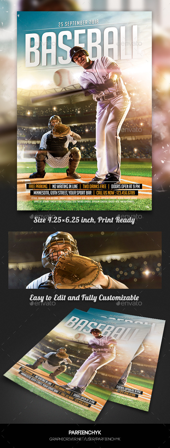 GraphicRiver Baseball Game Flyer Template 11415077 GraphicRiver Baseball Game Flyer Template 11415077