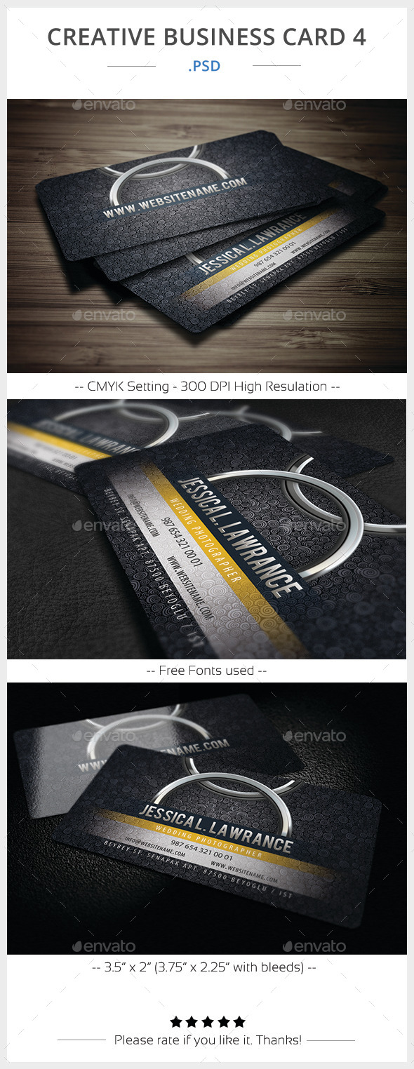 GraphicRiver Creative Business Card 4 11416777 GraphicRiver Creative Business Card 4 11416777