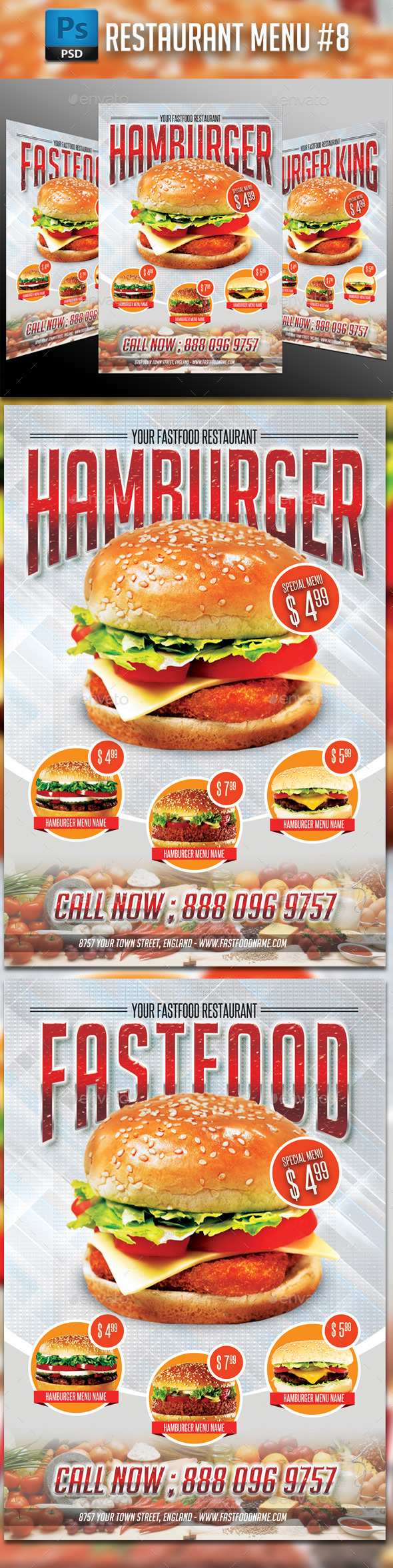 Fast Food Restaurant Menu (Food Menus)