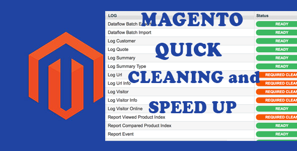 CodeCanyon Magento Quick Log Cleaning and Speed Up 11420603 CodeCanyon Magento Quick Log Cleaning and Speed Up 11420603