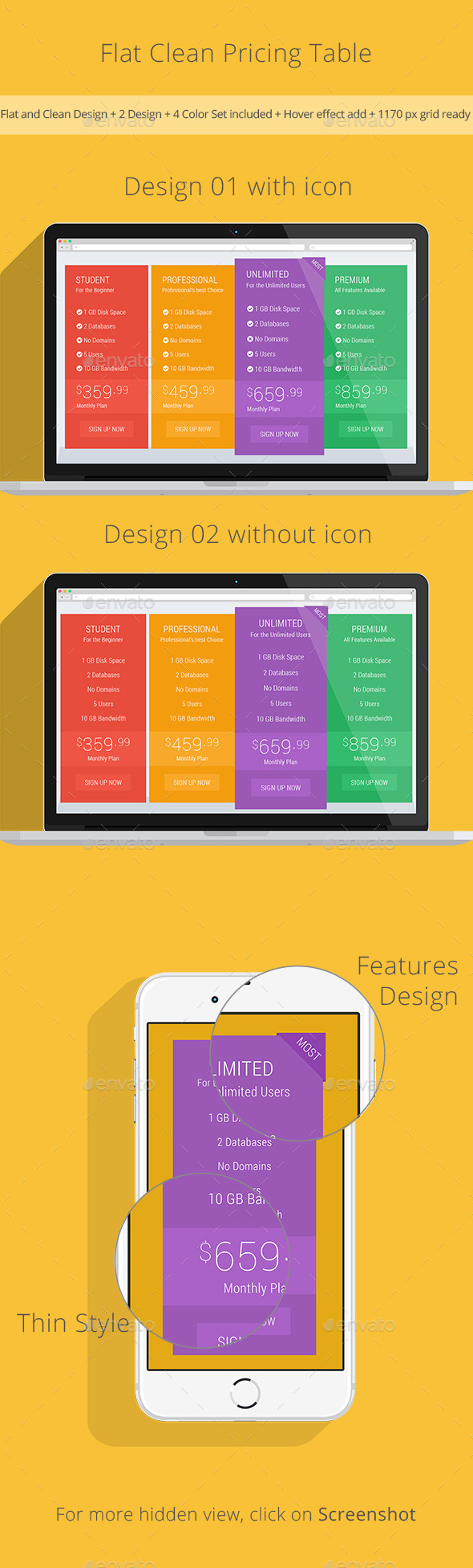 GraphicRiver Flat & Clean Pricing Table 11422250 GraphicRiver Flat & Clean Pricing Table 11422250
