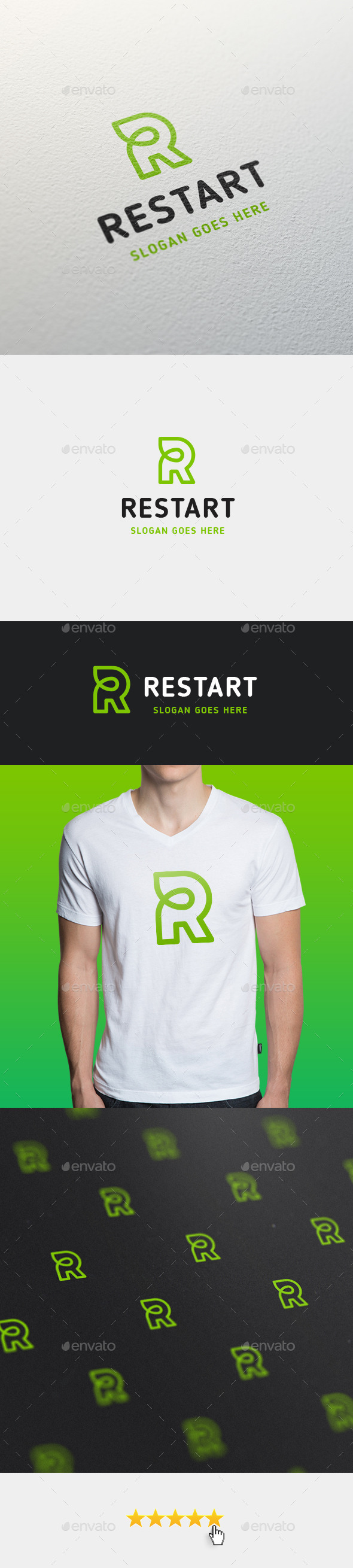 GraphicRiver Restart Letter R Logo Template 11422827 GraphicRiver Restart Letter R Logo Template 11422827