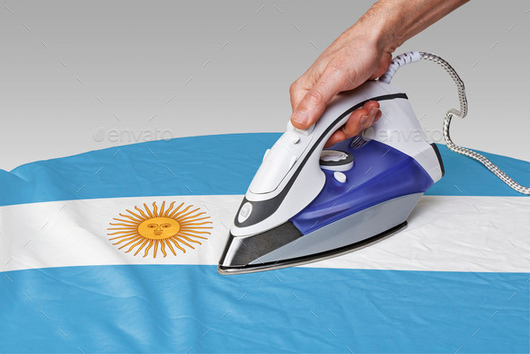smooth out the wrinkles of Flag-Argentina