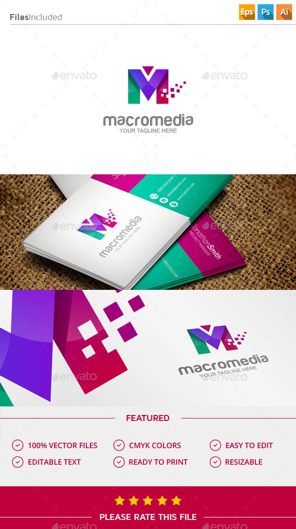 GraphicRiver Letter M Logo 11424015 GraphicRiver Letter M Logo 11424015