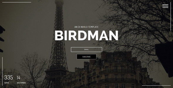 Birdman || Responsive Coming Soon Page