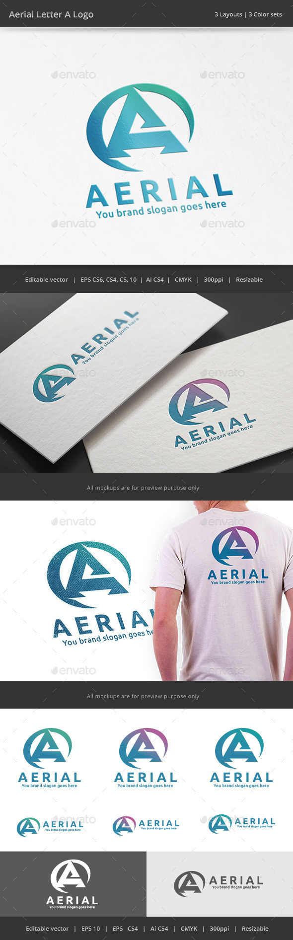 GraphicRiver Aerial Letter A Logo 11425426 GraphicRiver Aerial Letter A Logo 11425426
