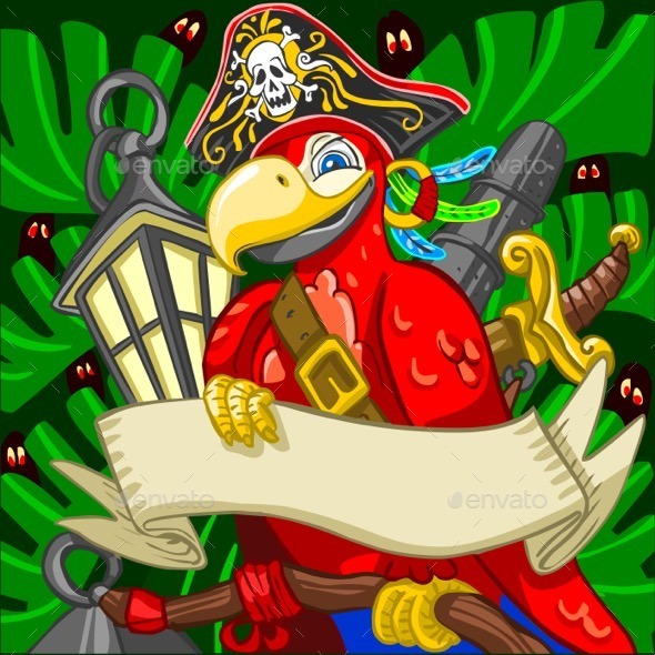 GraphicRiver Adventure Time Courageous Boatswain Corsair Parrot 11426463 GraphicRiver Adventure Time Courageous Boatswain Corsair Parrot 11426463