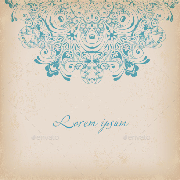 GraphicRiver Round Lace Card 11404333 GraphicRiver Round Lace Card 11404333
