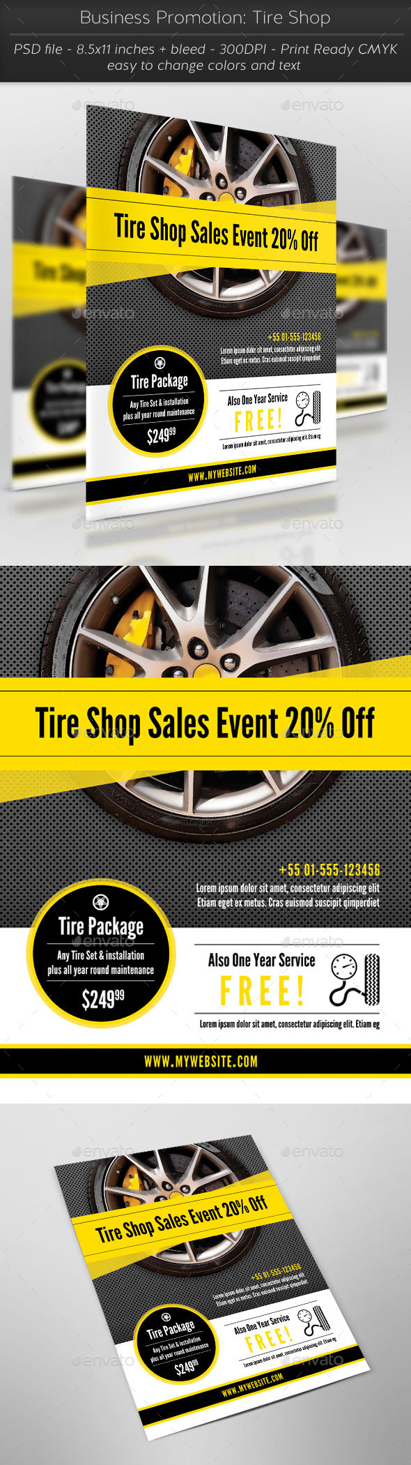 GraphicRiver Business Promotion Tire Shop 11427039 GraphicRiver Business Promotion Tire Shop 11427039