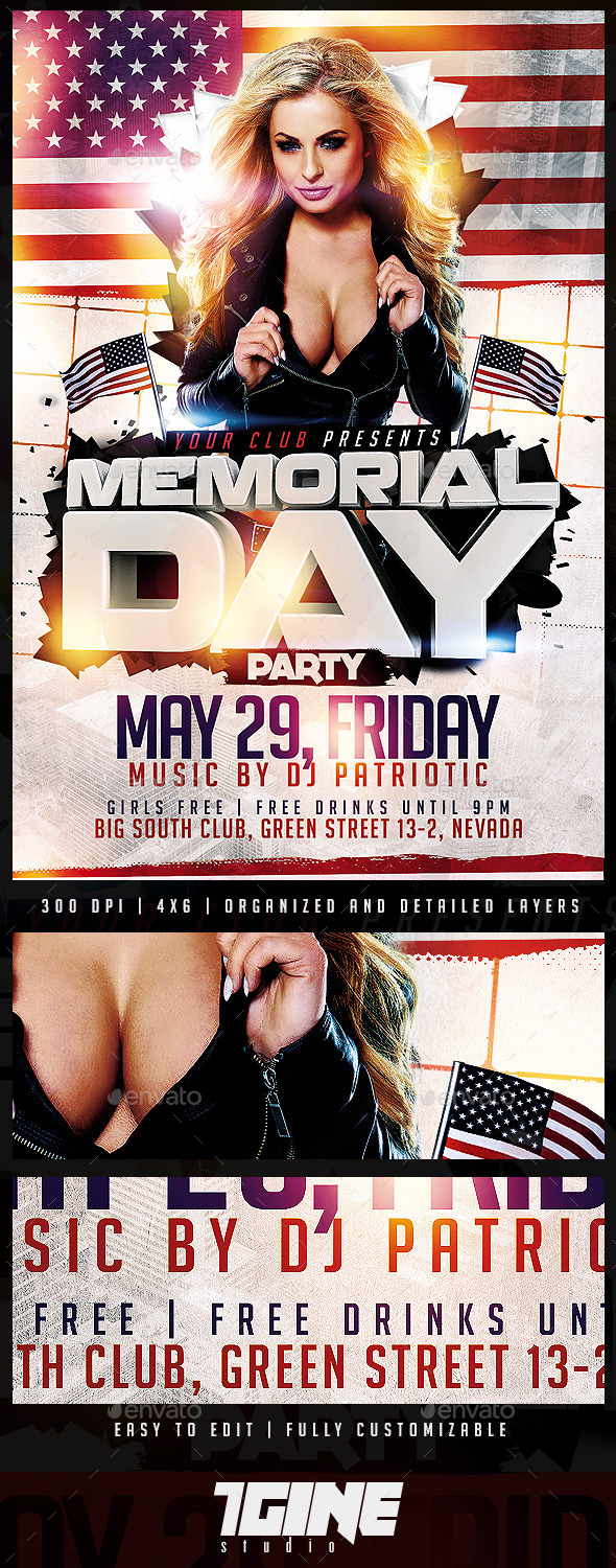 GraphicRiver Memorial Day Flyer Template 11341195 GraphicRiver Memorial Day Flyer Template 11341195
