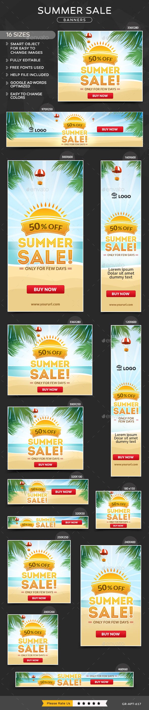 GraphicRiver Summer Sale Banners 11427663 GraphicRiver Summer Sale Banners 11427663