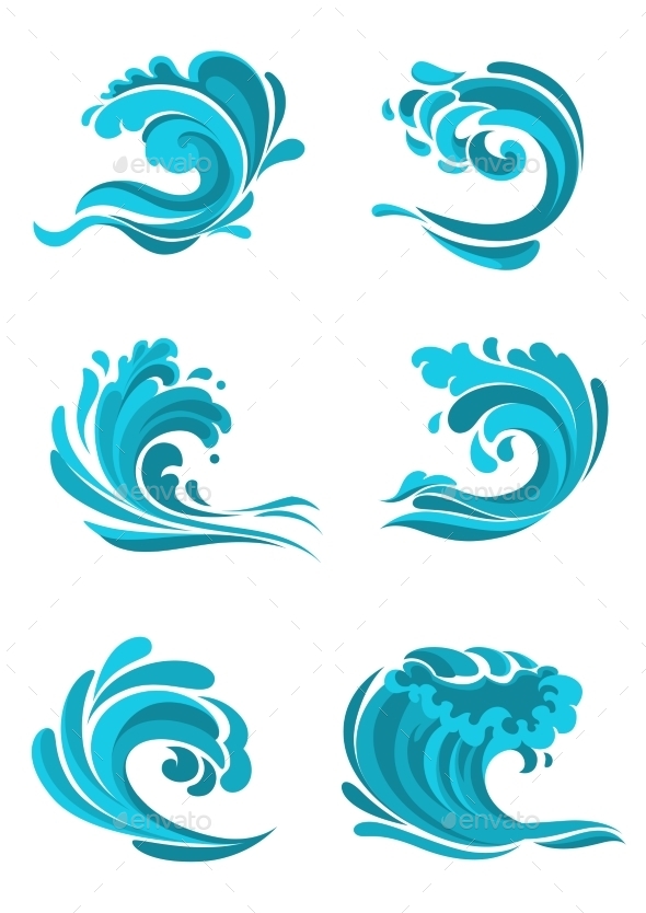 GraphicRiver Curling Sea And Ocean Blue Waves 11427803 GraphicRiver Curling Sea And Ocean Blue Waves 11427803