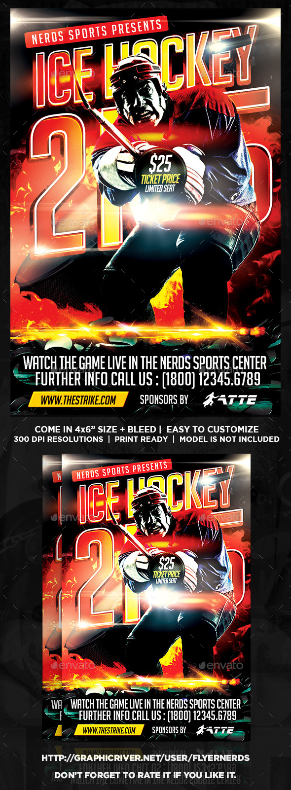 GraphicRiver Ice Hockey 2K15 Championships Flyer 11428009 GraphicRiver Ice Hockey 2K15 Championships Flyer 11428009
