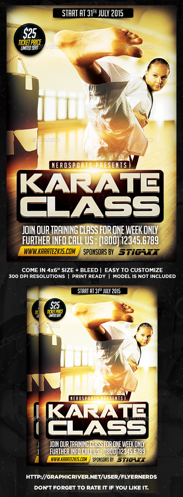 GraphicRiver Karate Class 2K15 Sports Flyer 11428023 GraphicRiver Karate Class 2K15 Sports Flyer 11428023