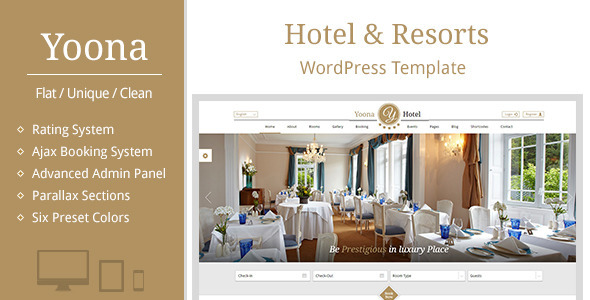 Download Yoona - Hotel & Resort WordPress Template