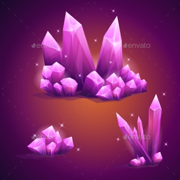 GraphicRiver Set Magical Crystals Of Various Shapes 11430229 GraphicRiver Set Magical Crystals Of Various Shapes 11430229