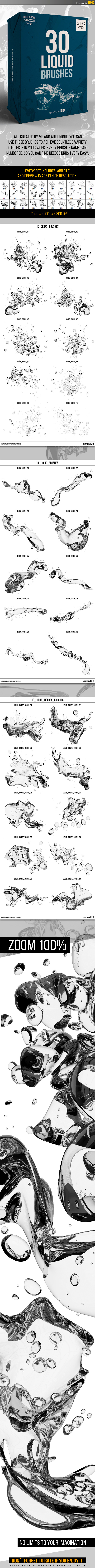 GraphicRiver 30 Liquid Brushes 11339364 GraphicRiver 30 Liquid Brushes 11339364