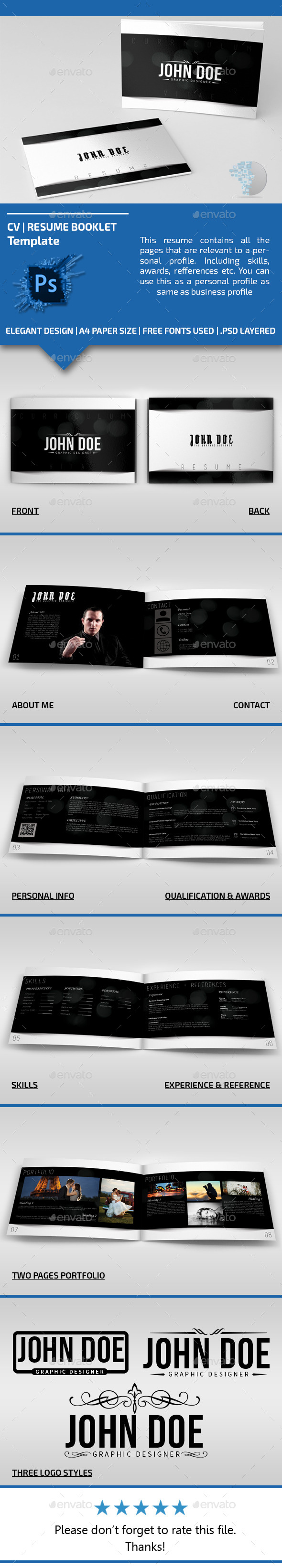 GraphicRiver Booklet Resume Temp 11431356 GraphicRiver Booklet Resume Temp 11431356