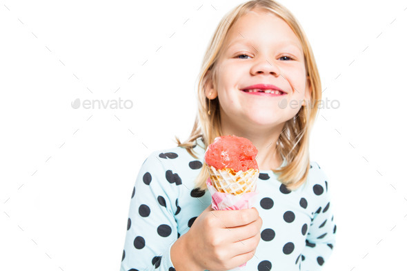 Girl with an ice cream cone (Misc) Photo Download