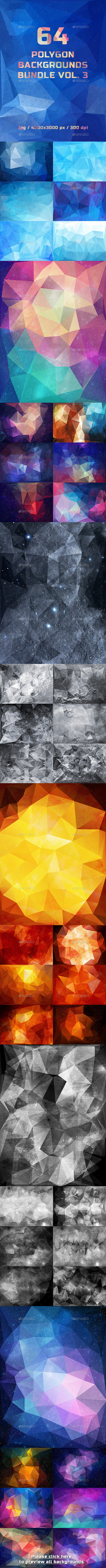 GraphicRiver 64 Polygon Backgrounds Bundle Vol.3 11434127 GraphicRiver 64 Polygon Backgrounds Bundle Vol.3 11434127