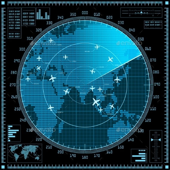 GraphicRiver Blue Radar Screen With Planes And World Map 11434184 GraphicRiver Blue Radar Screen With Planes And World Map 11434184