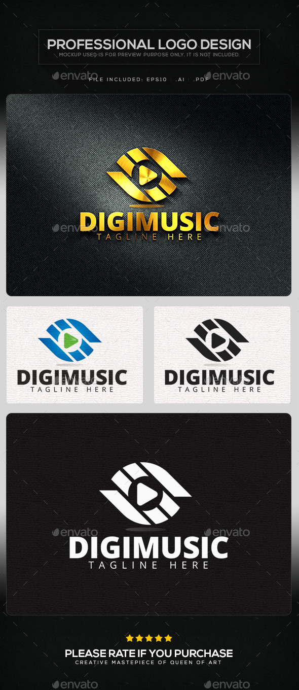 GraphicRiver Digimusic Logo Template 11434793 GraphicRiver Digimusic Logo Template 11434793