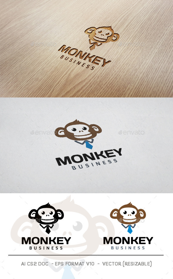 GraphicRiver Monkey Business Logo 11434974 GraphicRiver Monkey Business Logo 11434974
