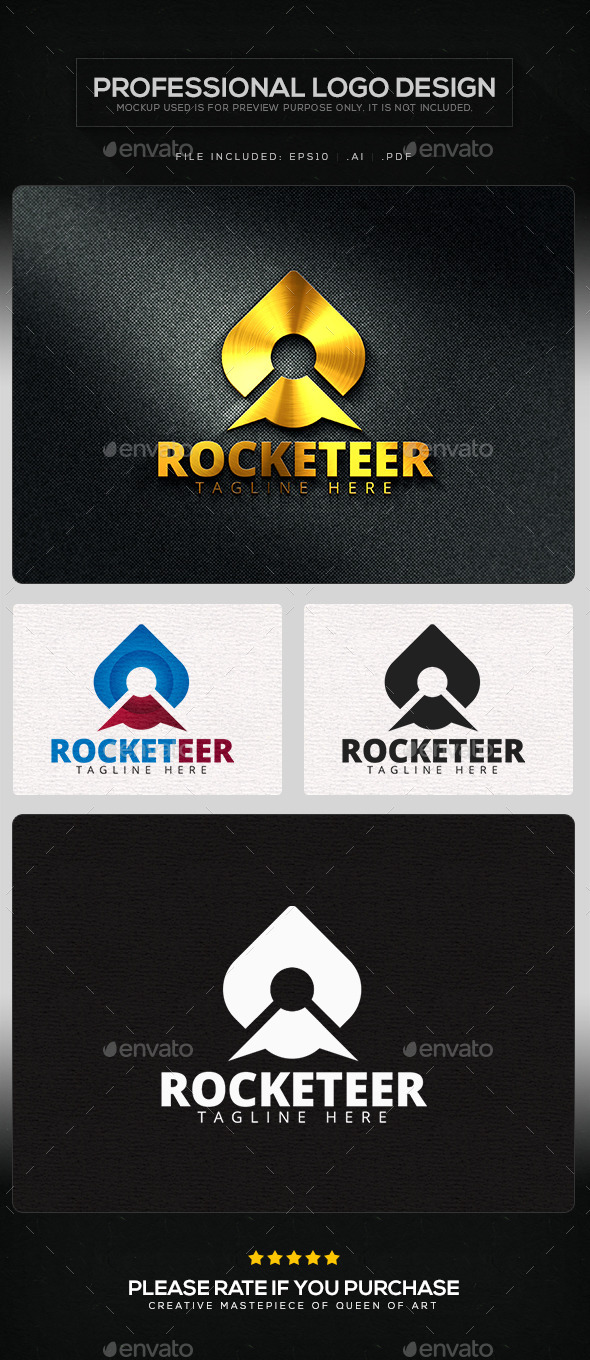 GraphicRiver Rocketeer Logo Template 11435464 GraphicRiver Rocketeer Logo Template 11435464