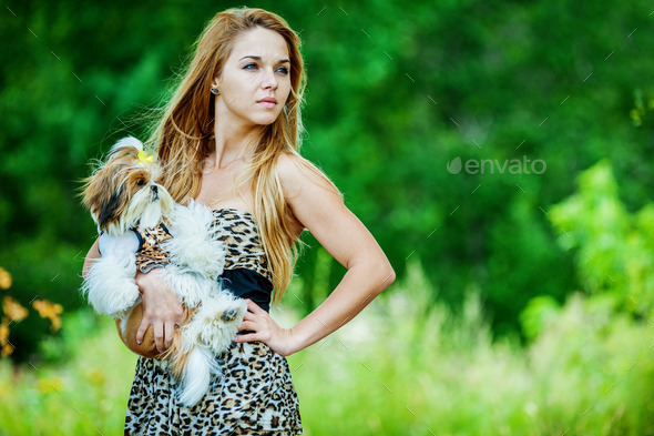 woman with dog (Misc) Photo Download