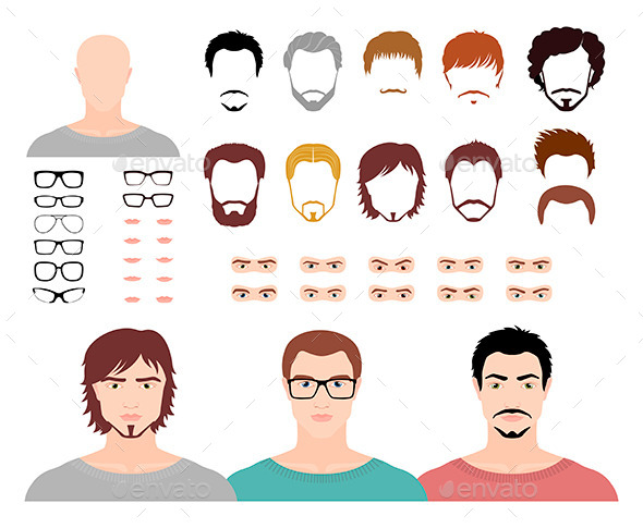 GraphicRiver Fashion Male Avatars 11438200 GraphicRiver Fashion Male Avatars 11438200