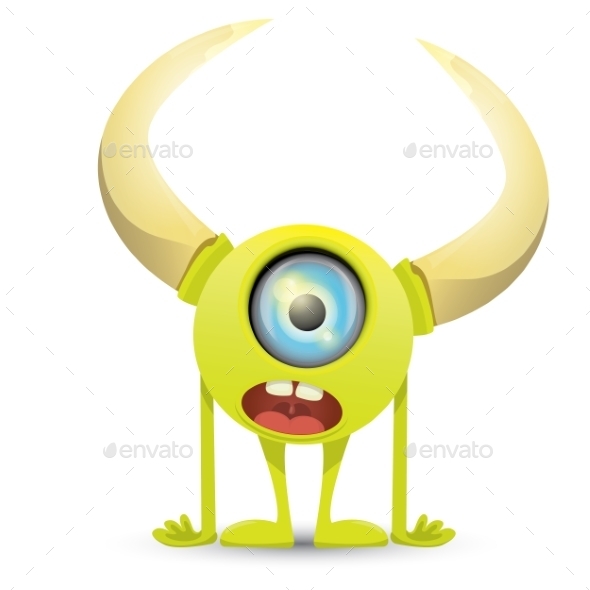 GraphicRiver Green Cartoon Monster 11438278 GraphicRiver Green Cartoon Monster 11438278
