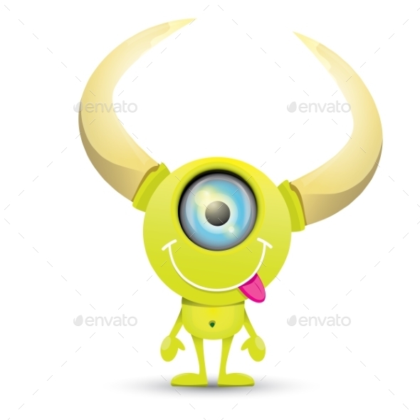 GraphicRiver Green Cartoon Monster 11438288 GraphicRiver Green Cartoon Monster 11438288