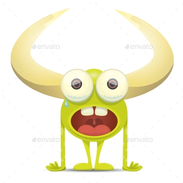 GraphicRiver Green Cartoon Monster 11438399 GraphicRiver Green Cartoon Monster 11438399