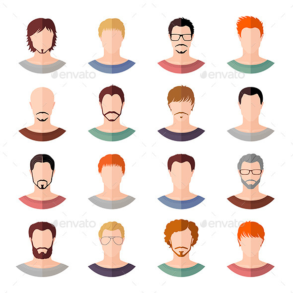 GraphicRiver Avatars of Men 11438403 GraphicRiver Avatars of Men 11438403