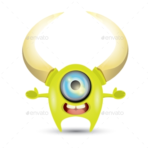 GraphicRiver Green Cartoon Monster 11438418 GraphicRiver Green Cartoon Monster 11438418