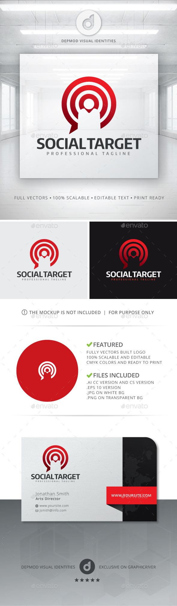 GraphicRiver Social Target Logo 11438425 GraphicRiver Social Target Logo 11438425