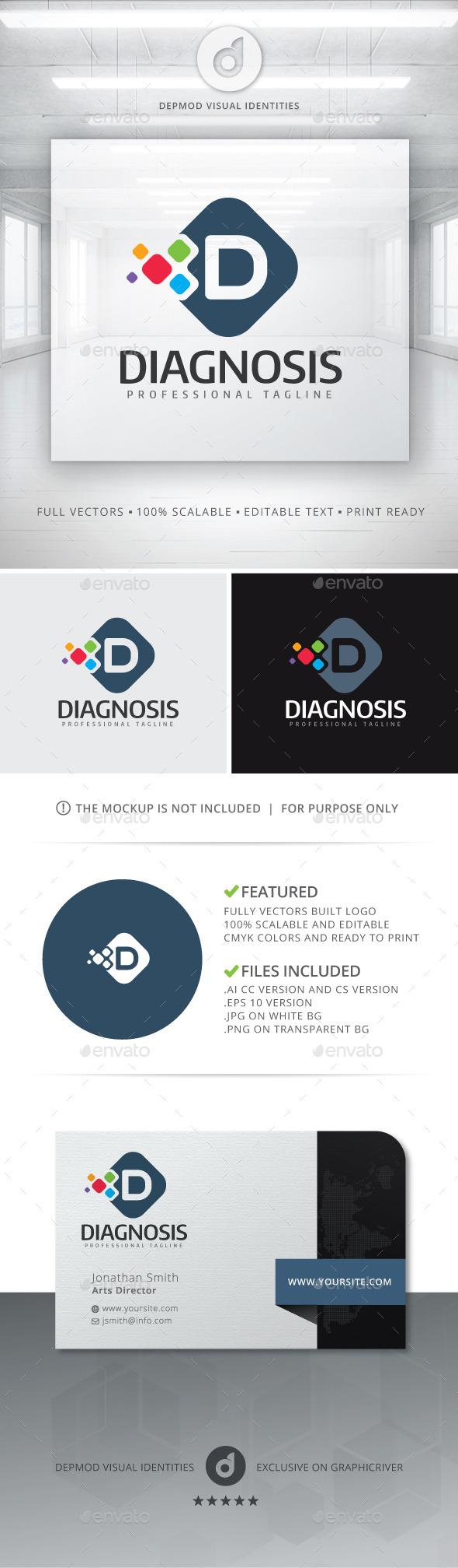 GraphicRiver Diagnosis Logo 11438643 GraphicRiver Diagnosis Logo 11438643