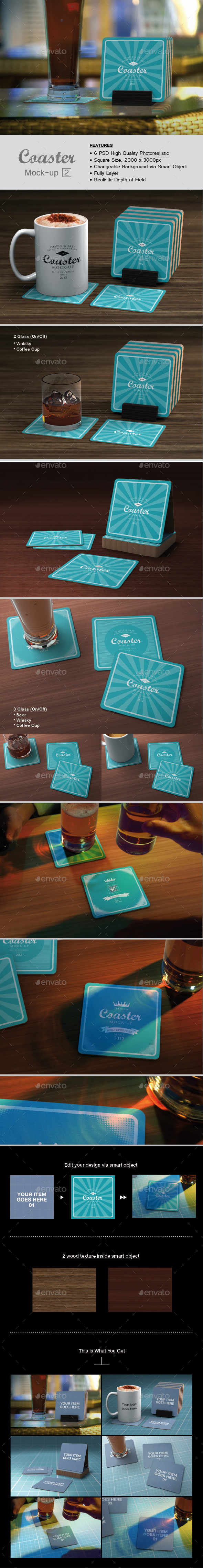 GraphicRiver Coaster Mock-up 2 11438809 GraphicRiver Coaster Mock-up 2 11438809