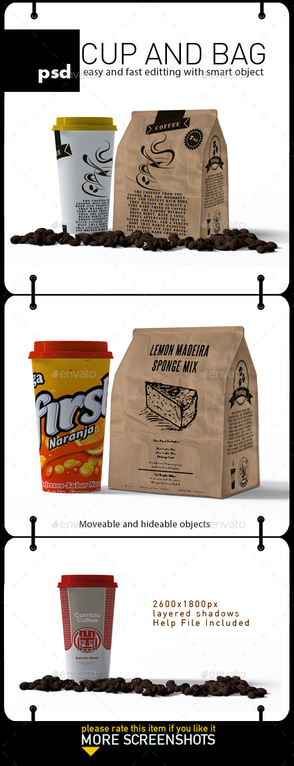 GraphicRiver Cup And Paperbag Mock Up 11438856 GraphicRiver Cup And Paperbag Mock Up 11438856