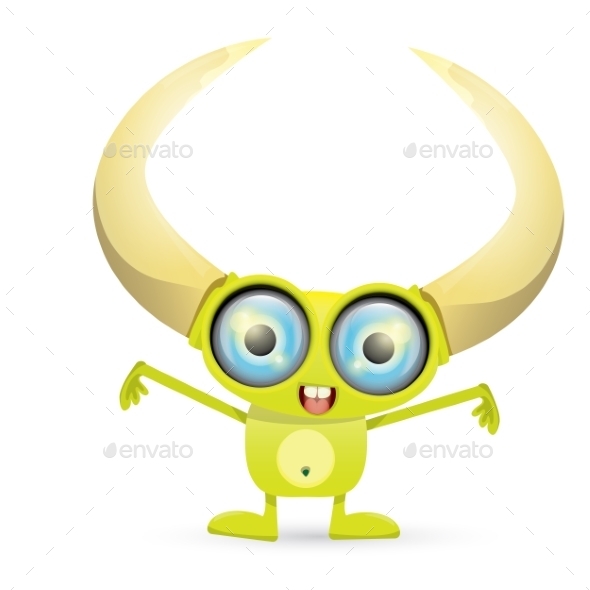 GraphicRiver Green Cartoon Monster 11440704 GraphicRiver Green Cartoon Monster 11440704