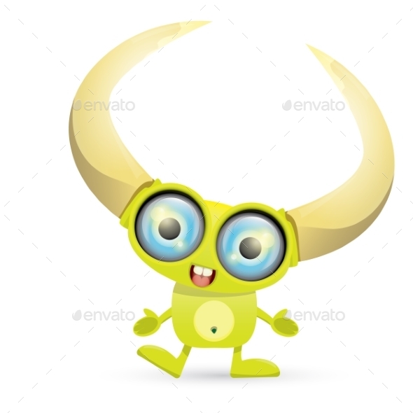 GraphicRiver Green Cartoon Monster 11440706 GraphicRiver Green Cartoon Monster 11440706