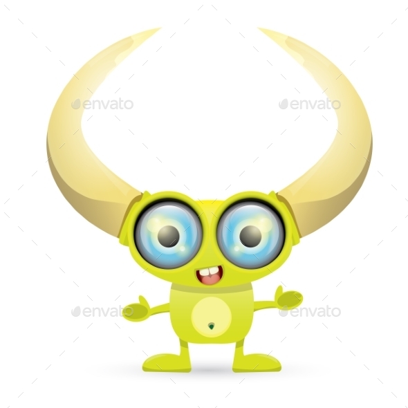 GraphicRiver Green Cartoon Monster 11440713 GraphicRiver Green Cartoon Monster 11440713
