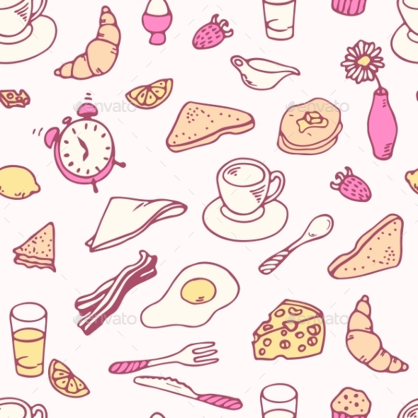 GraphicRiver Doodle Breakfast Seamless Pattern 11440779 GraphicRiver Doodle Breakfast Seamless Pattern 11440779