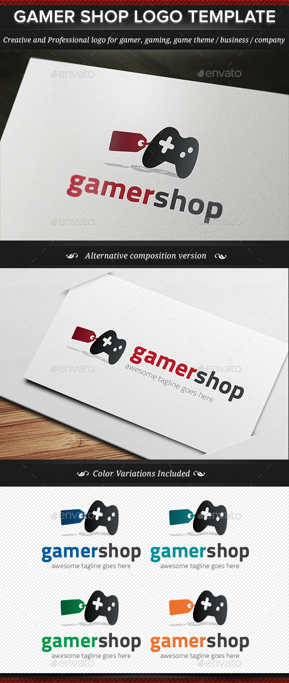 GraphicRiver Gamer Shop Game Gaming Logo Template 11441362 GraphicRiver Gamer Shop Game Gaming Logo Template 11441362