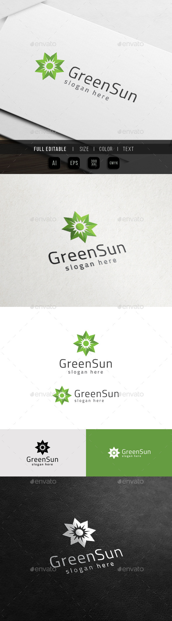 GraphicRiver Green Leaf Sun Eco Energy Logo 11441594 GraphicRiver Green Leaf Sun Eco Energy Logo 11441594
